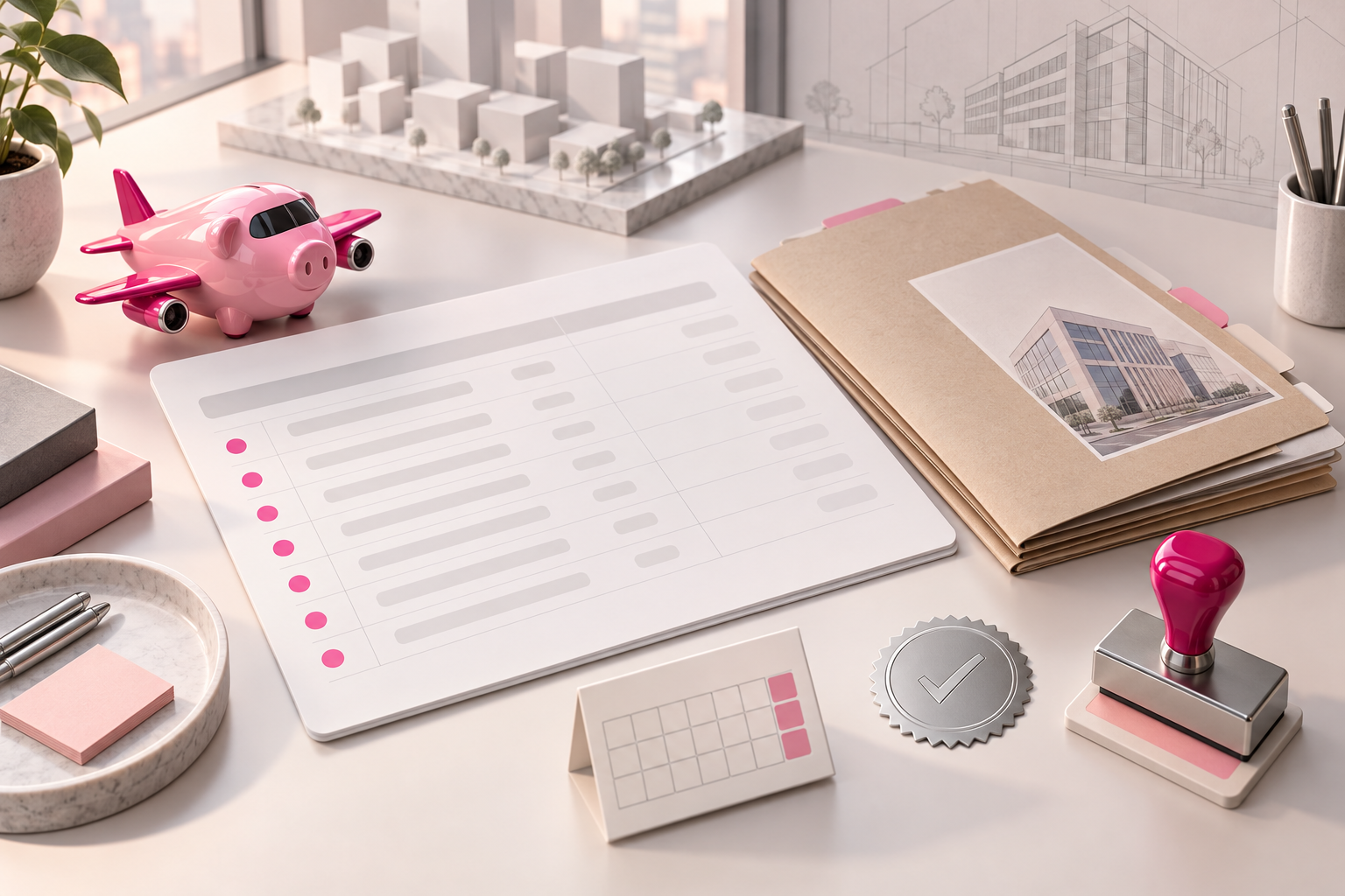 Commercial lease guaranty file, amendment documents, and review calendar organized for a landlord workflow.