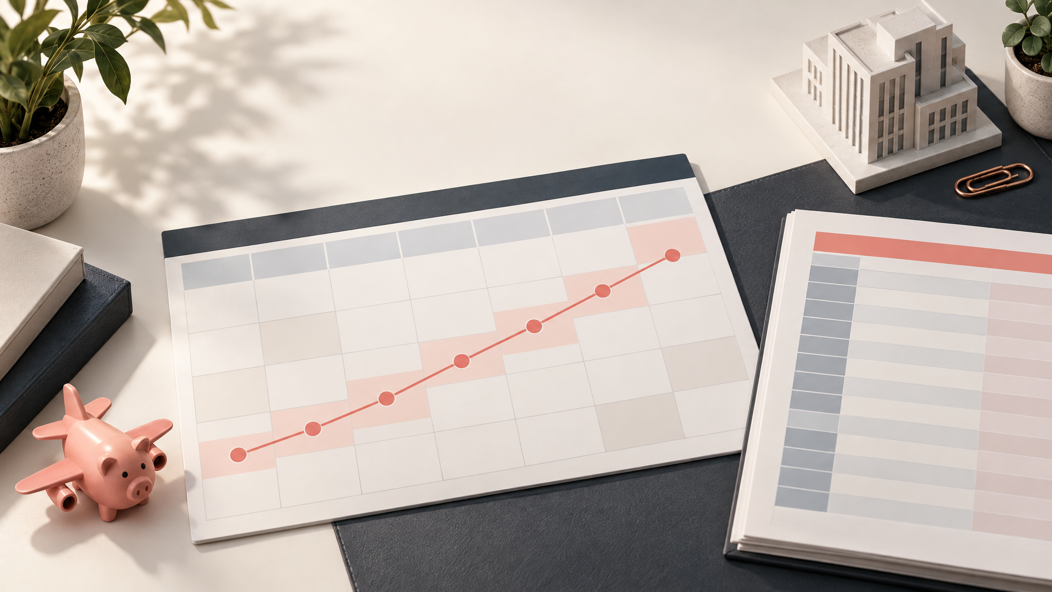 Commercial landlord reviewing property-tax deadlines and tenant billing records.