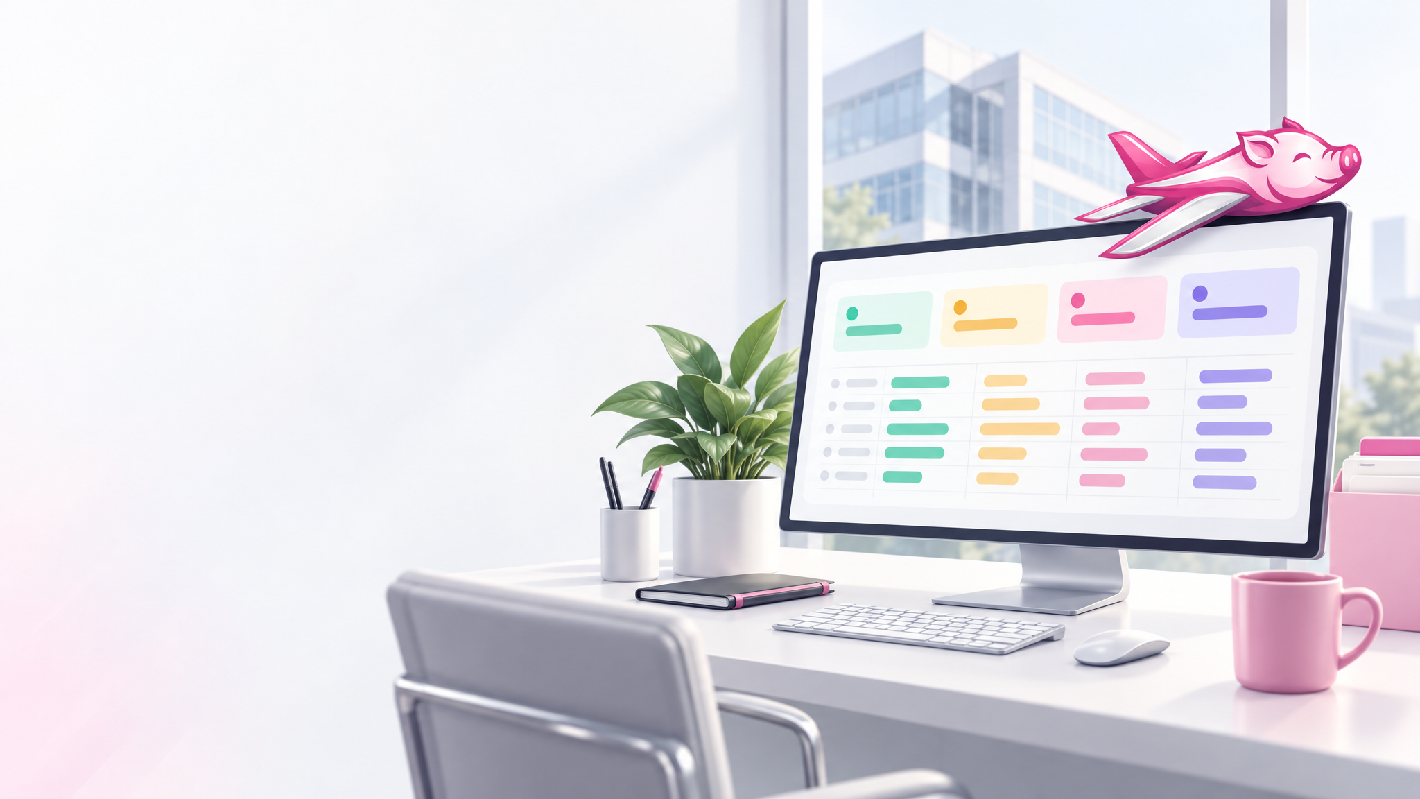 Abstract commercial receivables aging bands and review indicators for a monthly landlord workflow.
